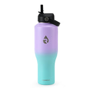 Insulated Water Bottle with Straw fit in Car Cup Holder 40oz