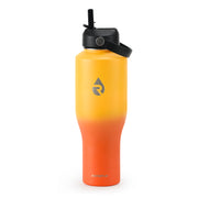 Insulated Water Bottle with Straw fit in Car Cup Holder 40oz
