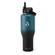 Insulated Water Bottle with Straw fit in Car Cup Holder 40oz