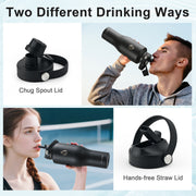 Insulated Water Bottle with Straw fit in Car Cup Holder 40oz