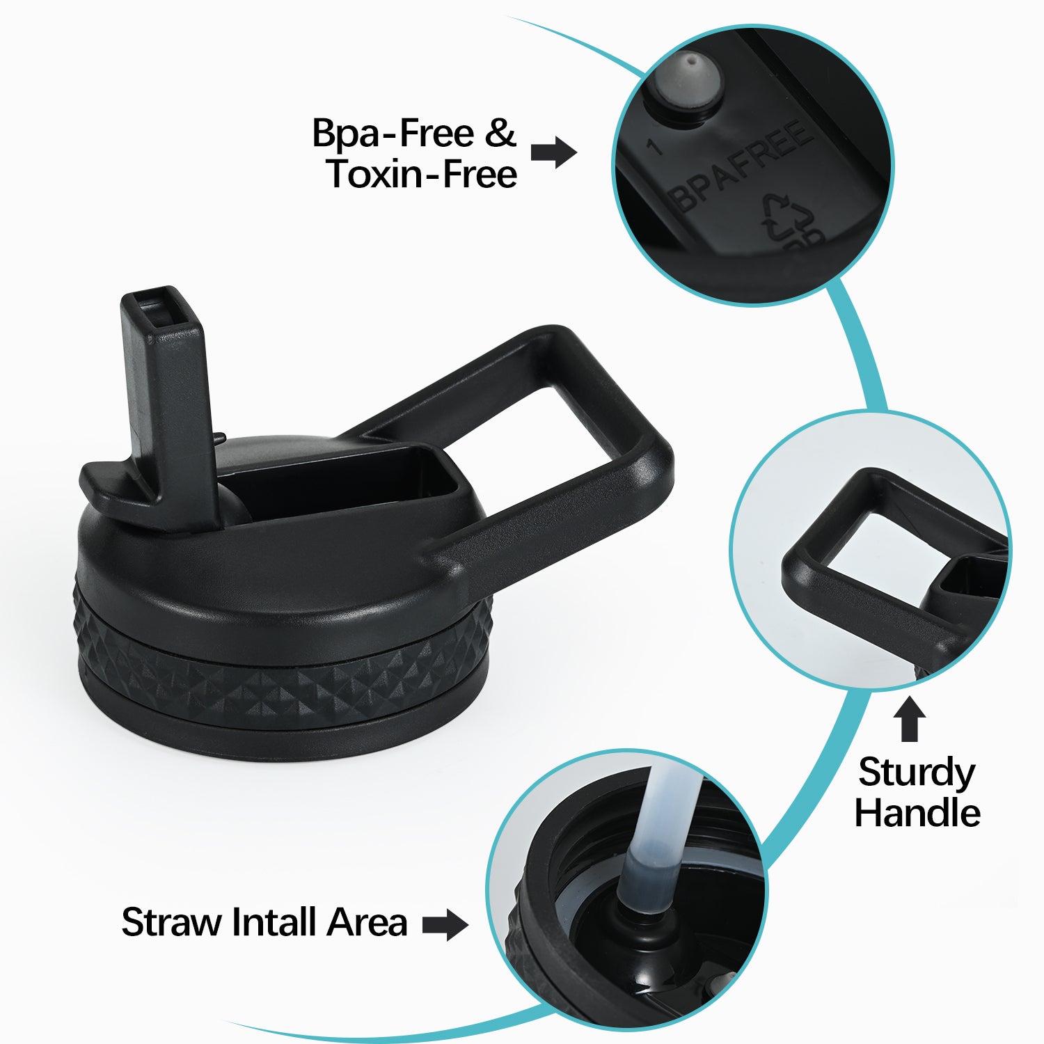 Straw Lid for Hydro Wide Mouth Flask