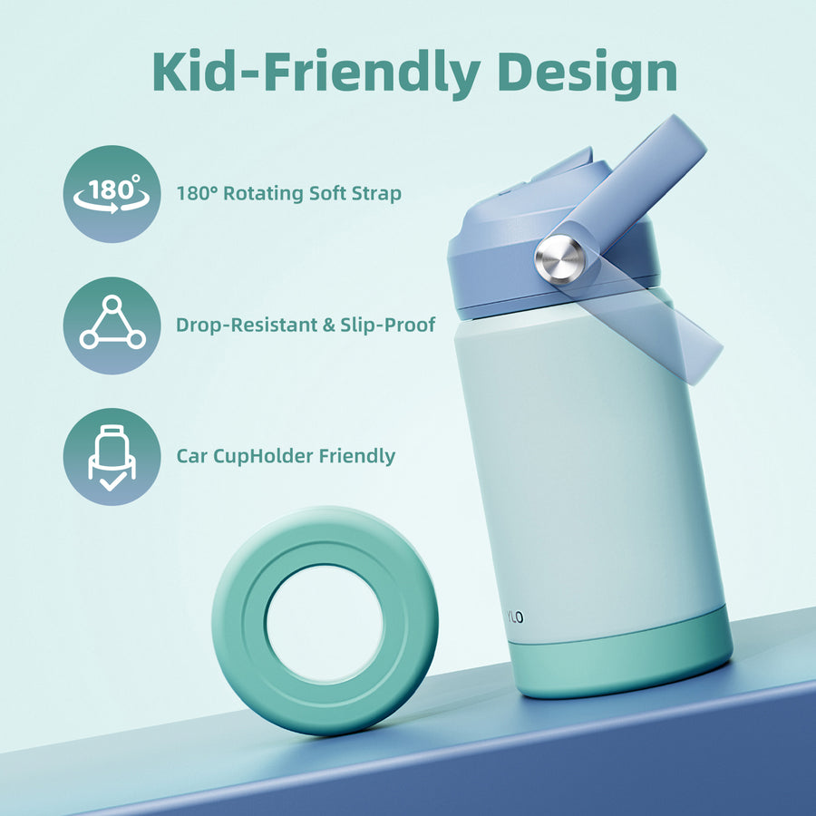 RAYMYLO 12oz Kids Insulated Water Bottle