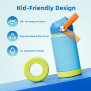 RAYMYLO 12oz Kids Insulated Water Bottle