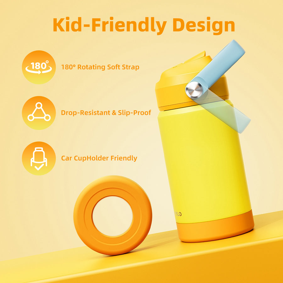 RAYMYLO 12oz Kids Insulated Water Bottle