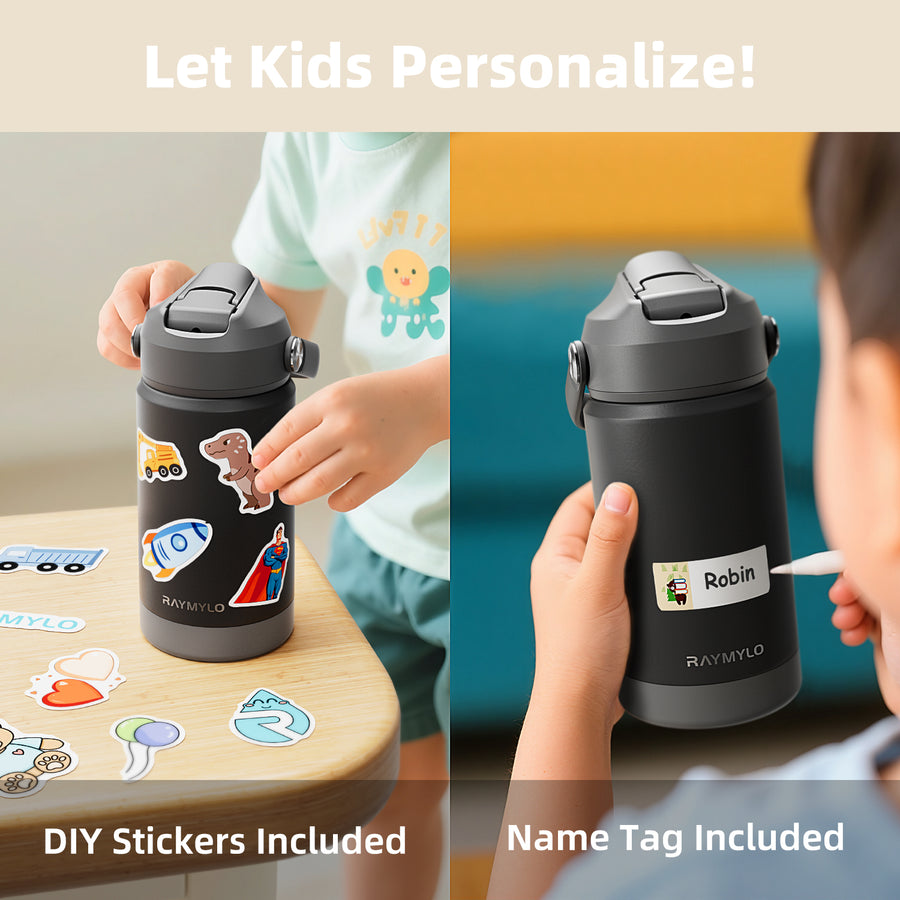 RAYMYLO 12oz Kids Insulated Water Bottle